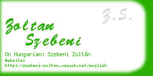 zoltan szebeni business card